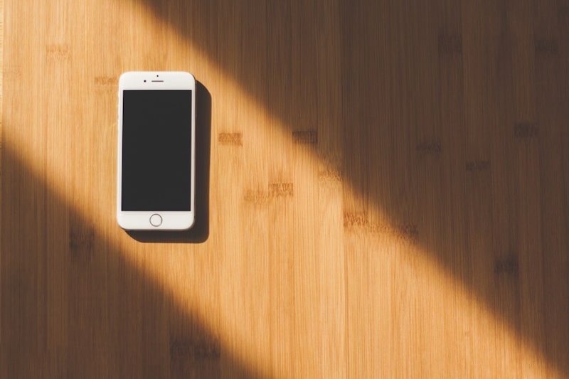 Phone on a table
