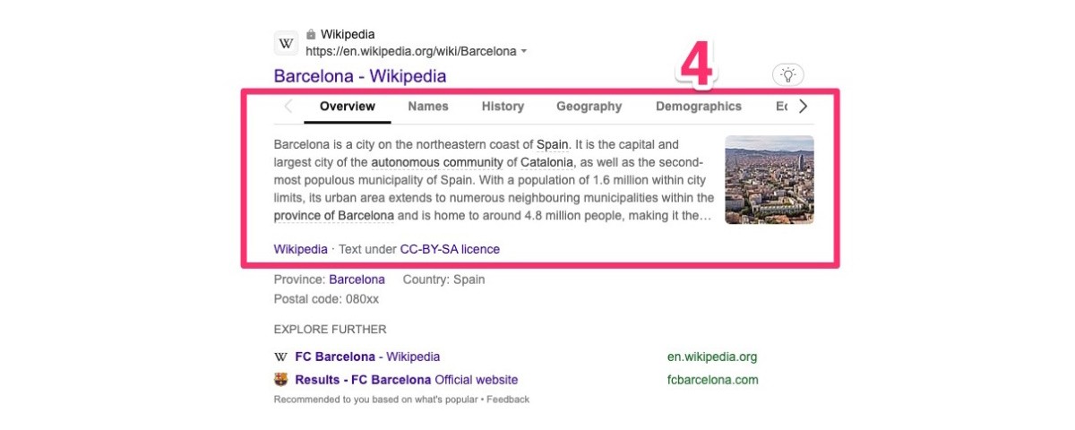 Bing Organic Tab Snippets