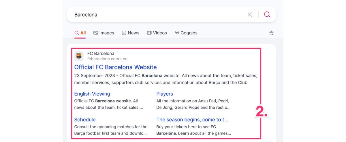 Brave ad free results