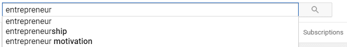 youtube autocomplete