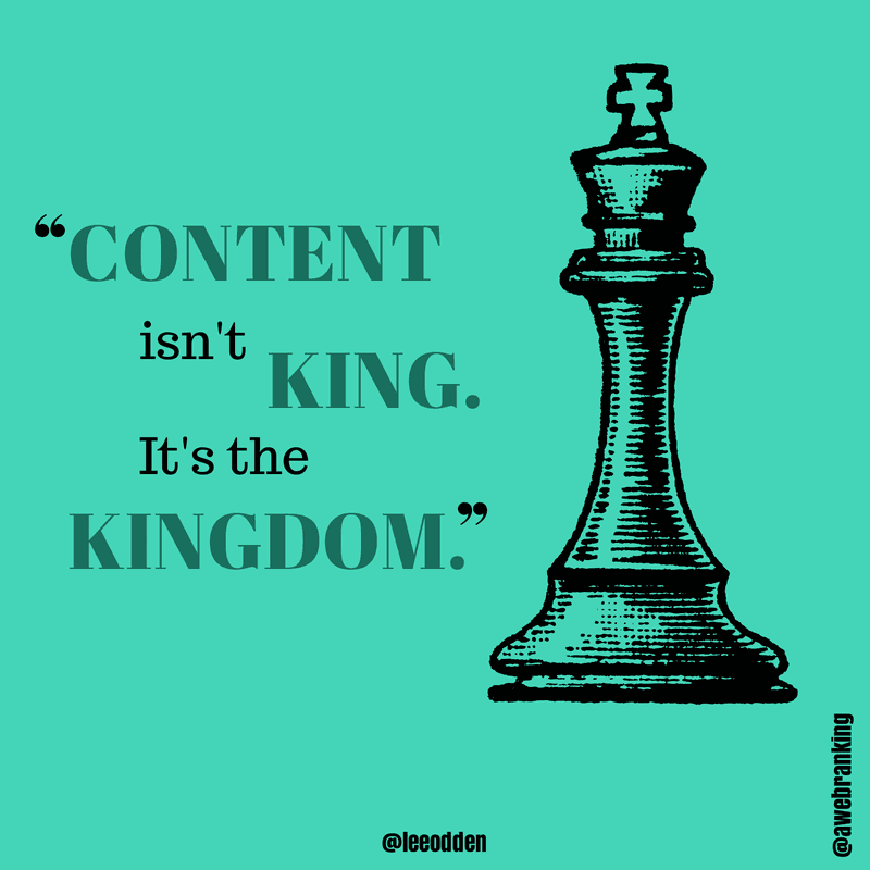 Content isn't King, it's the Kingdom