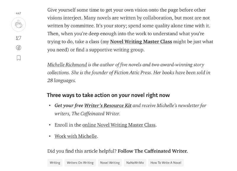 Screenshot with Google search results for the 'how to write a novel' query.