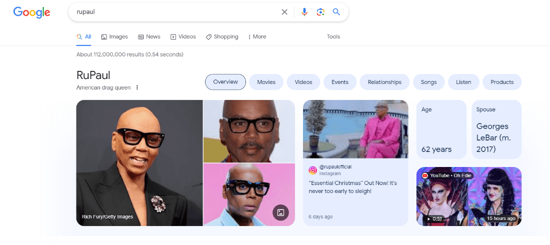 Google search results nowadays
