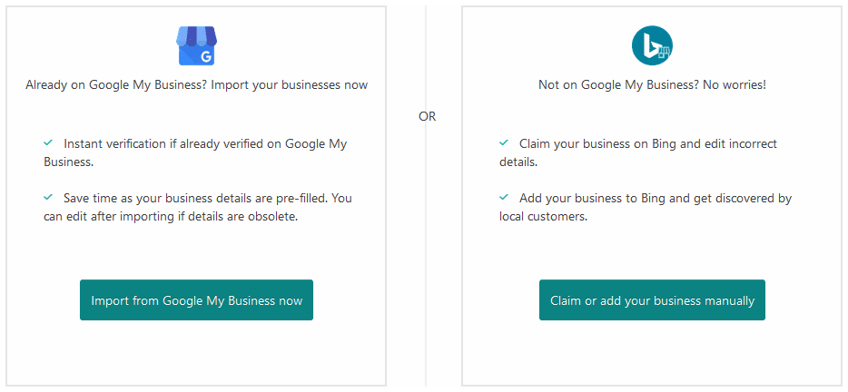 local seo, bing places, import add business