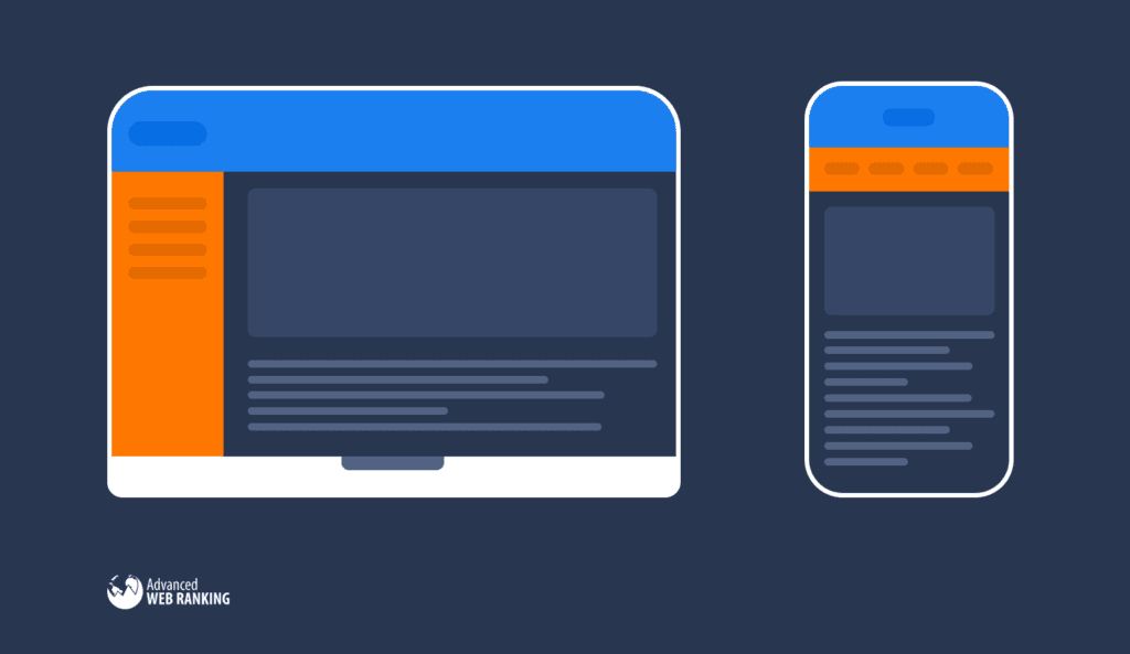 Graphic representation of responsive design