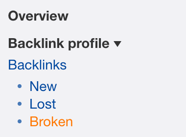ahrefs, Broken link building report.
