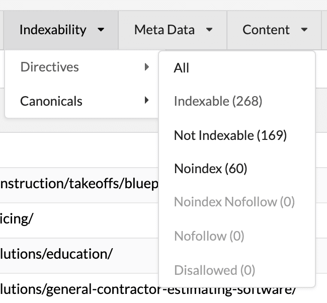 Indexability
