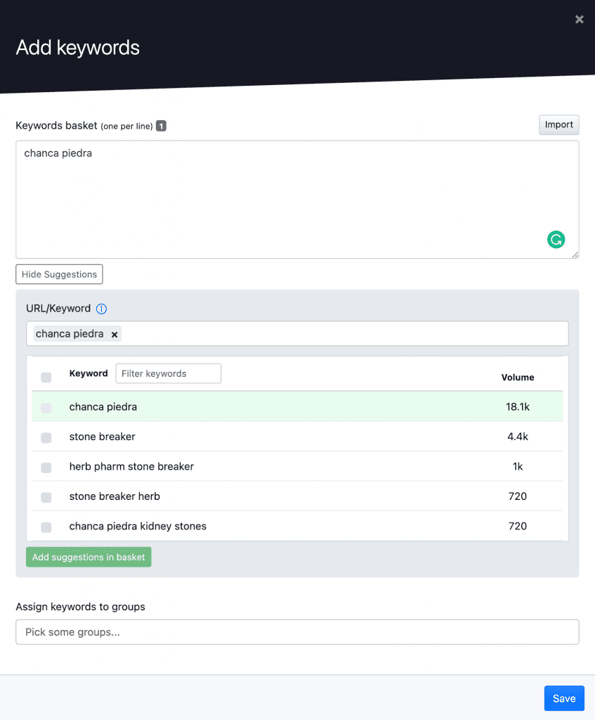 Semantic search, awr keyword research tool