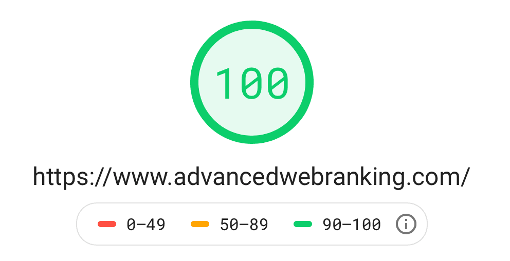 PageSpeed Insights result