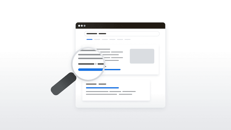 Magnifying glass and a browser window