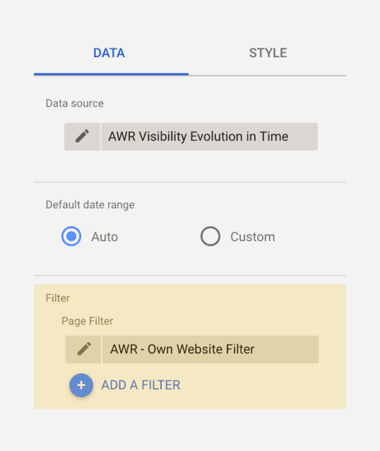 Ranking report - page level filter