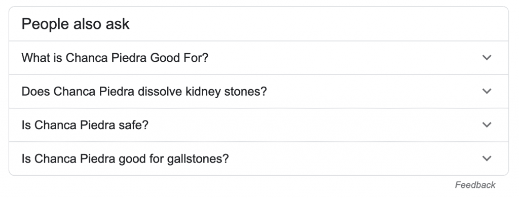 Semantic search, people also ask