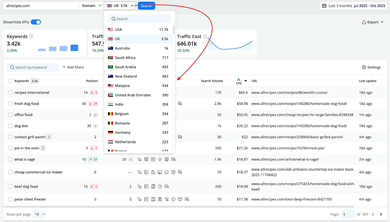 advanced-web-ranking-keyword-research-country-selection-menu