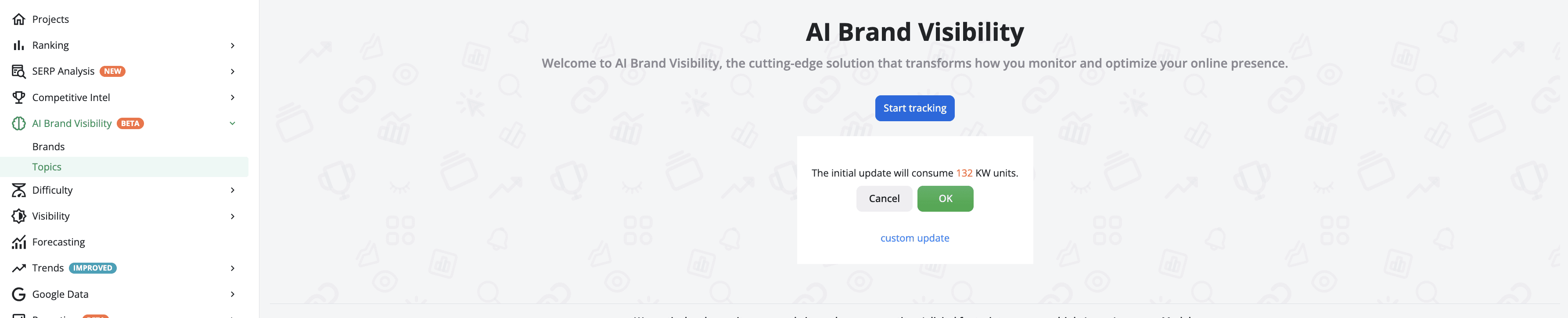advanced-web-ranking-ai-brand-visibility-update-options-default-vs-custom