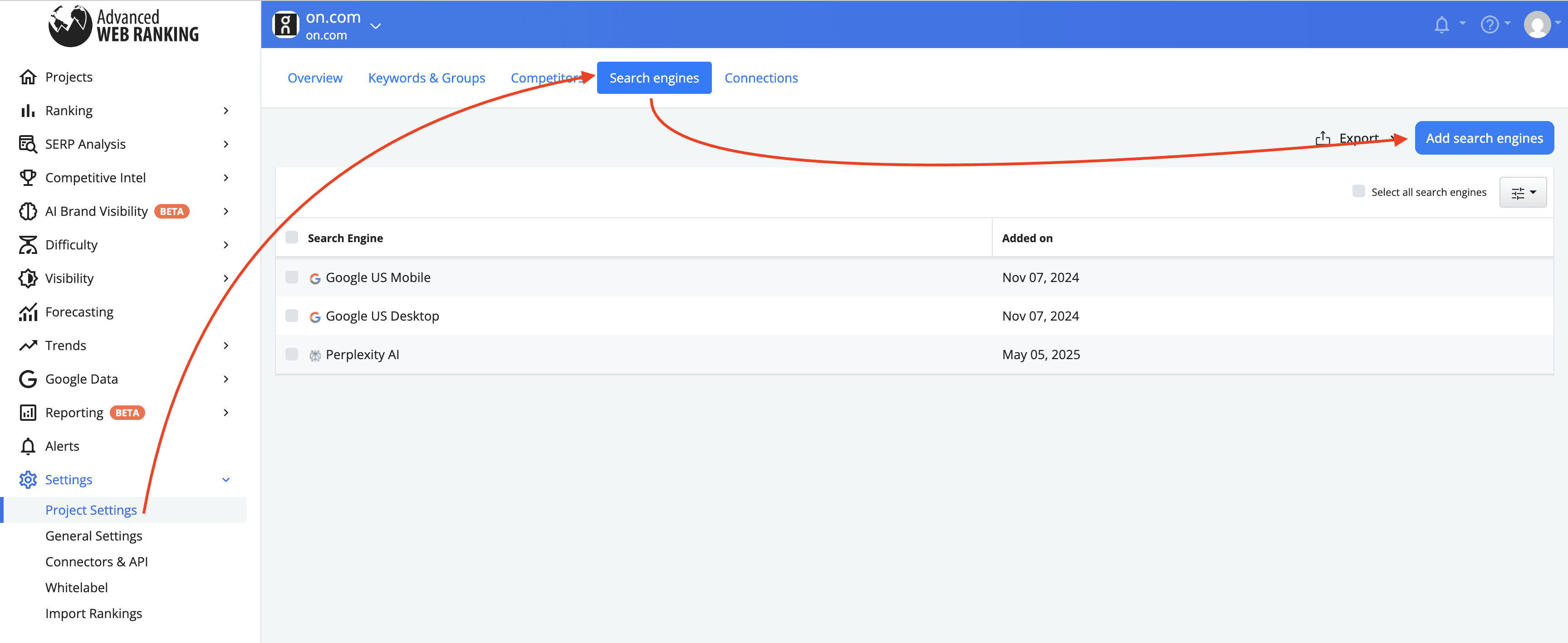 how-to-add-google-aio-search-engine-from-project-settings