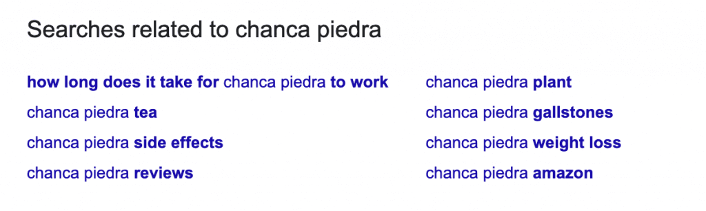 Semantic search, serp related searches