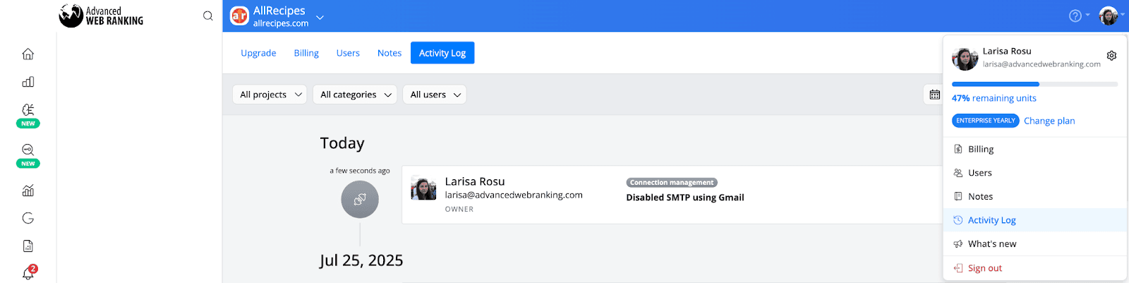 activity-log-section-in-advanced-web-ranking