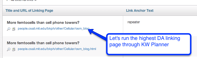 top linking page to wikipedia page